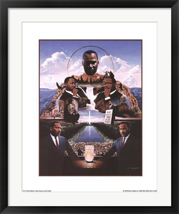 Framed Art Martin Luther King by Edward Clay Wright | 28 1/2 x 22