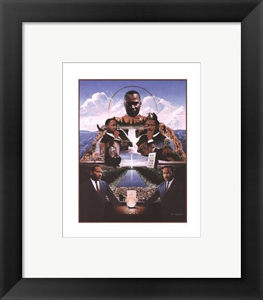Framed Art Martin Luther King (mini) by Edward Clay Wright | 10 x 8