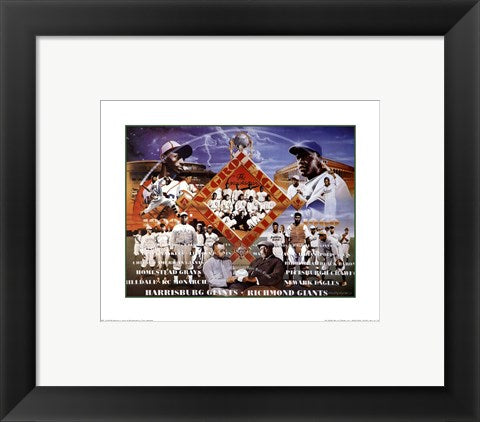 Framed Art Negro League Baseball (mini) by Edward Clay Wright | 8 x 10