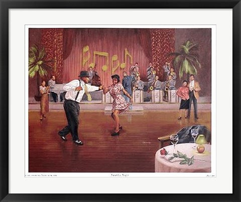 Framed Art Saturday Night by Jason Delancey | 22 x 28