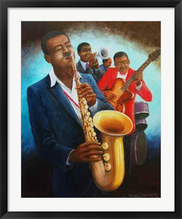Framed Art The Musicians by Romeo Downer | 36 x 24