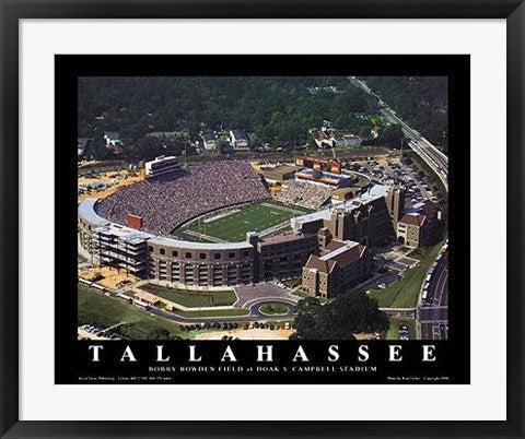 Framed Art Tallahassee, Florida - Bobby Bowden Field at Doak S. Campbell Stadi...