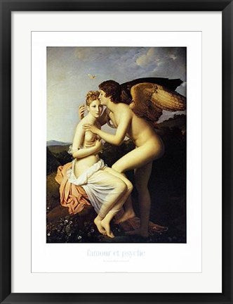 Framed Art L'Amour et Psyche by Francois Gerard | 27 1/2 x 19 3/4
