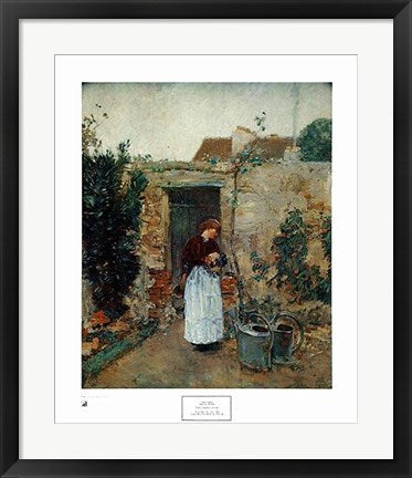 Framed Art The Garden Door by Childe Hassam | 24 3/8 x 20 1/4