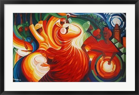 Framed Art Block Party Ritual by Bernard Hoyes | 21 1/2 x 32
