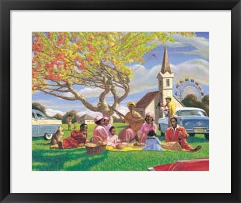 Framed Art Sunday Picnic by Sarah Jenkins | 16 x 20
