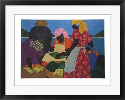 Framed Art West Indian Market by Gloria Lynn | 18 x 24