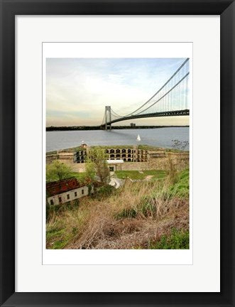Framed Art Fort Wadsworth by Verrazano Bridge by Igor Maloratsky
