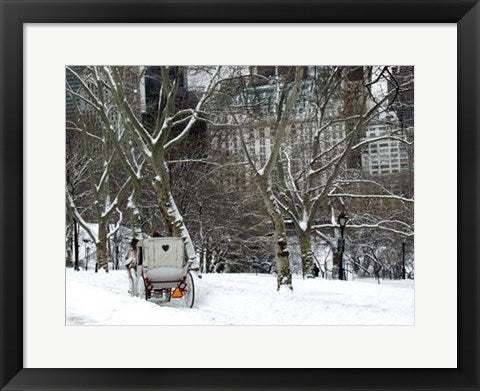 Framed Art Carriage Snow, Central Park by Igor Maloratsky | 13 x 19
