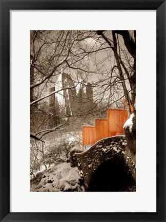 Framed Art Love Bridge Gates, Central Park by Igor Maloratsky | 19 x 13