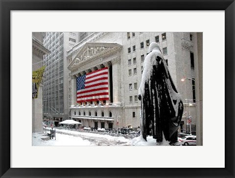 Framed Art New York Stock Exchange & George Washington Statue, 2006 by Igor Ma...