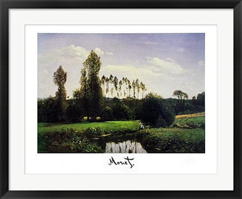 Framed Art View at Rouelles by Claude Monet | 22 x 28
