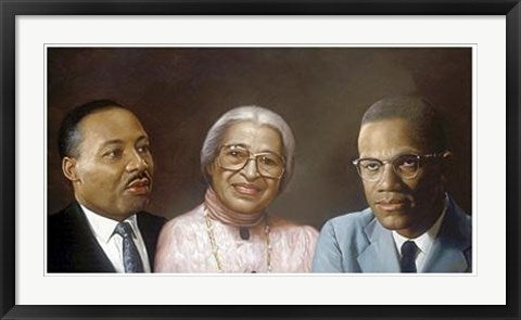 Framed Art Martin, Rosa, and Malcolm by Andy H. | 19 3/4 x 35 3/4