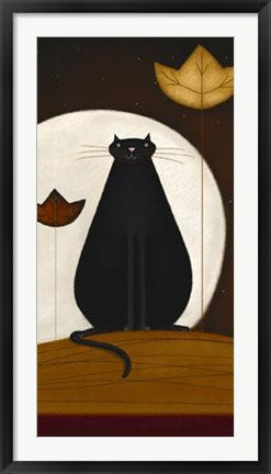 Framed Art Cat and the Moon II by Jo Parry | 39 1/2 x 19 3/4
