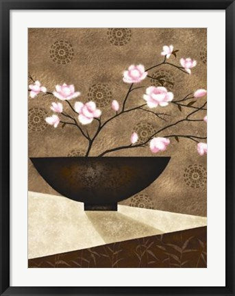 Framed Art Cherry Blossom in Bowl by Jo Parry | 31 1/2 x 23 1/2