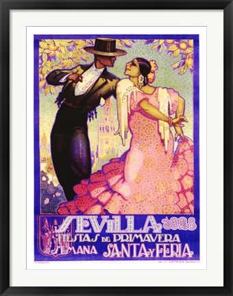 Framed Art Sevilla by Da Pena | 35 3/8 x 24 3/8