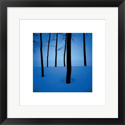 Framed Art Trees in Snow by Ted Wood | 15 3/4 x 15 3/4