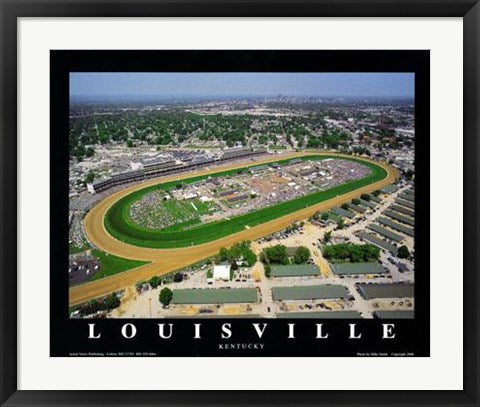 Framed Art Louisville - Kentucky Derby at Churchill Downs by Mike Smith