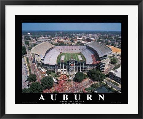 Framed Art Auburn University - Jordan Stadium, Auburn, Alabama by Mike Smith