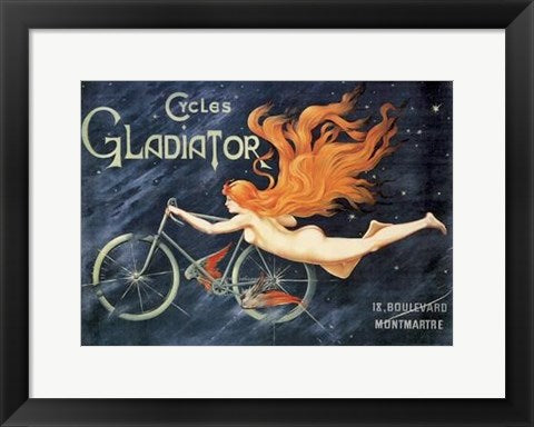 Framed Art Cycles Gladiator by Georges Massias | 11 1/2 x 16 1/2