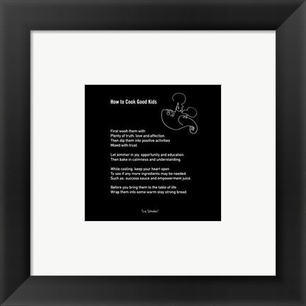 Framed Art How to Cook Good Kids by Sir Shadow | 6 x 6