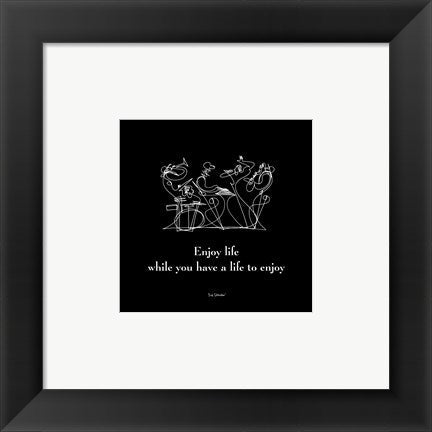 Framed Art Enjoy Life II by Sir Shadow | 6 x 6
