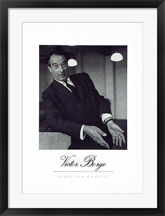 Framed Art Victor Borge by Girolamo Ramelli | 27 1/2 x 19 3/4