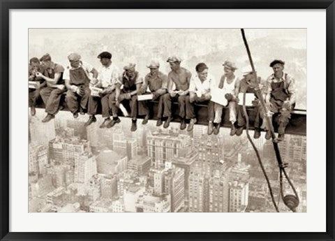 Framed Art Eating Above Manhattan 24 x 36