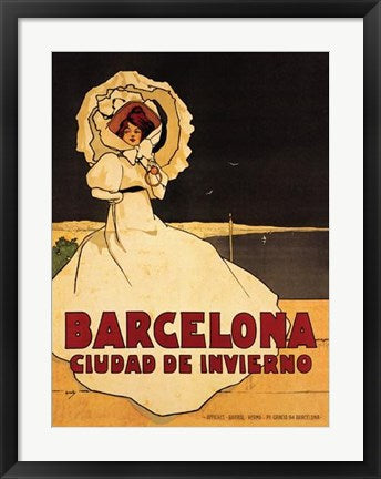 Framed Art Barcelona by Frederick Daniel Hardy | 26 1/4 x 19 1/2