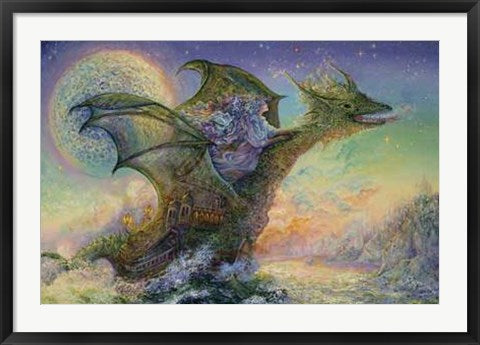 Framed Art Dragon Ship by Josephine Wall | 24 x 36
