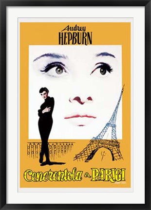 Framed Art Audrey Hepburn, Funny Face (Italian) 36 x 24