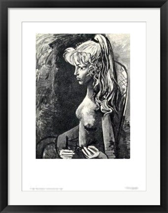 Framed Art Sylvette au Fauteuil by Pablo Picasso | 27 3/8 x 20 1/4