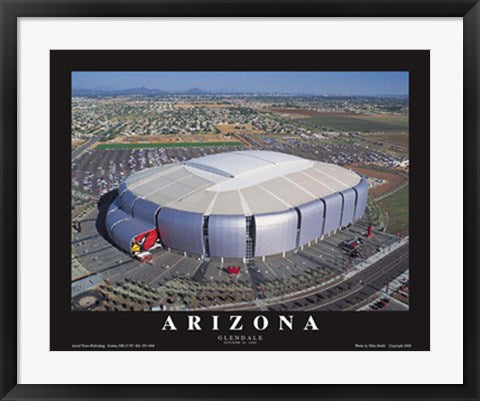 Framed Art Arizona Cardinals, Phoenix University Stadium, Glendale, AZ by Mike...