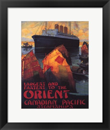 Framed Art Orient - Canadian Pacific 16 1/2 x 11 1/2