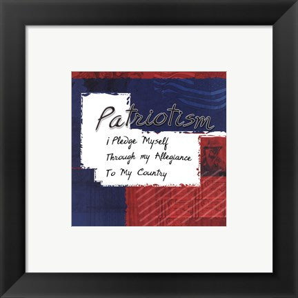 Framed Art Patriotism by Lenny Karcinell | 8 x 8
