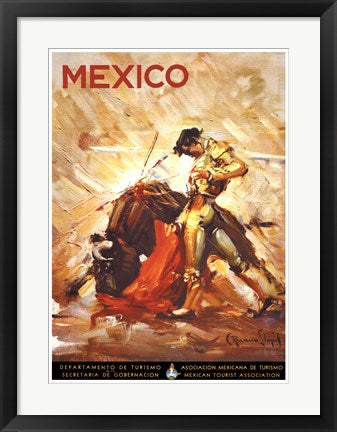 Framed Art Matador II 24 3/4 x 18