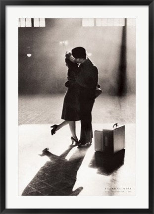 Framed Art Eternal Kiss, Central Station, 1944 36 x 24