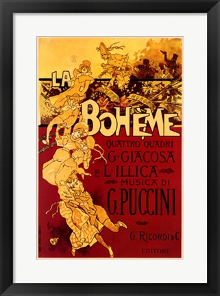 Framed Art La Boheme by Adolfo Hohenstein | 20 1/2 x 14 1/2