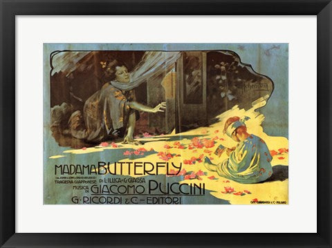 Framed Art Madama Butterfly by Adolfo Hohenstein | 14 1/2 x 20 1/2