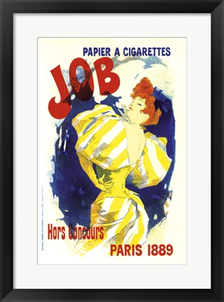 Framed Art Job Papier a Cigarettes by Jules Cheret | 20 1/2 x 14 1/2