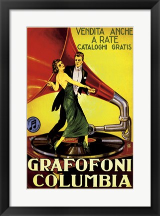 Framed Art Grafofoni Columbia 20 3/8 x 14 3/8