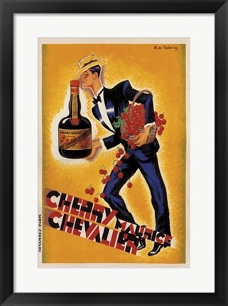 Framed Art Cherry Maurice Chevalier by Roger de Valerio | 20 1/2 x 14 1/2 Art ...