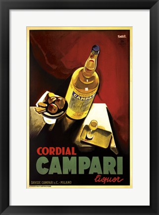 Framed Art Cordial Campari by Marcello Nizzoli | 20 1/2 x 14 1/2
