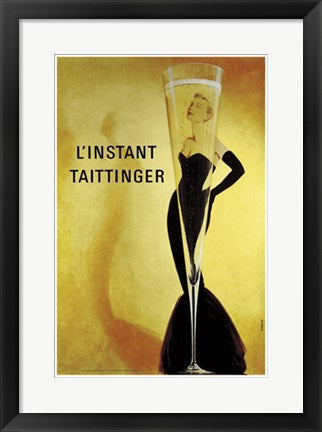Framed Art L'Instant Taittinger 20 1/4 x 14 1/4