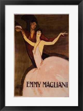 Framed Art Emmy Magliani by Jean-Gabriel Domergue | 20 1/2 x 14 1/2