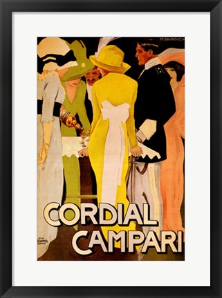 Framed Art Cordial Campari by Marcello Dudovich | 20 1/2 x 14 1/2