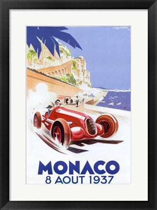 Framed Art Monaco, 1937 by Geo Ham | 20 1/2 x 14 1/2