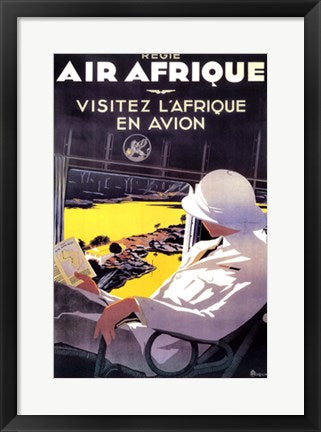 Framed Art Air Afrique by A. Roquin | 20 1/2 x 14 1/2