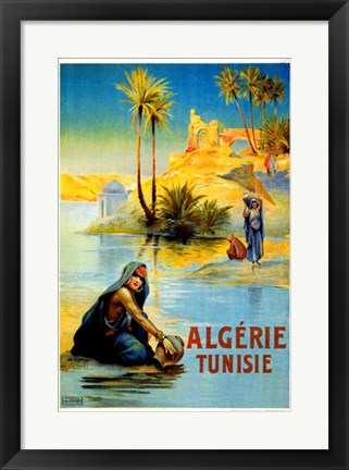 Framed Art Algerie Tunisie by Louis Lessieux | 20 3/8 x 14 3/8