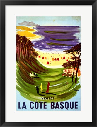 Framed Art Le Cote Basque by Bernard Villemot | 20 1/4 x 14 3/8